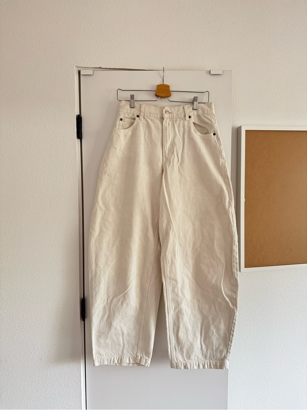 KBB Barrel Jeans, cream - sz 2